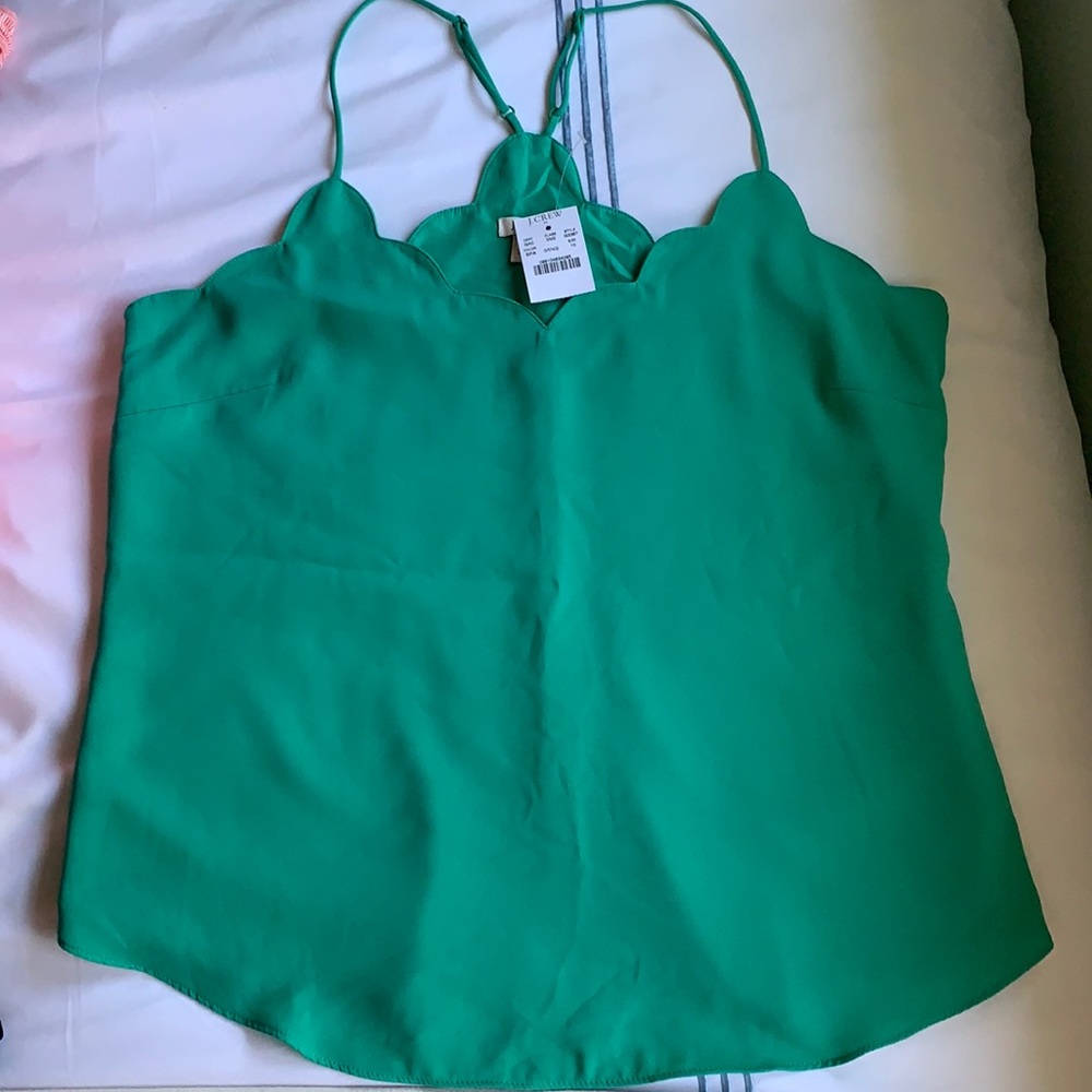 NWT J. Crew Factory Scallop Racerback Tank Top